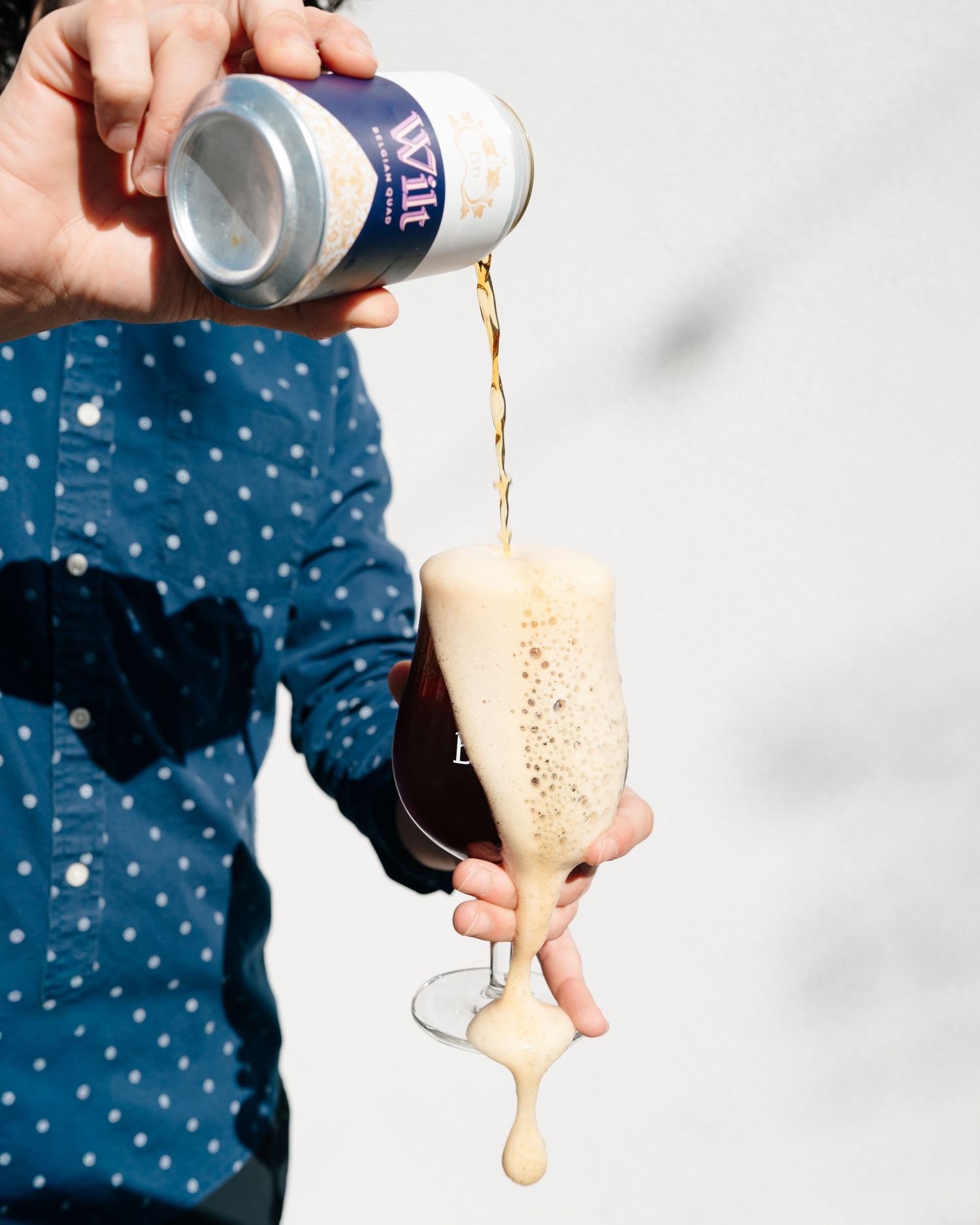 Craft beer product photography in Raleigh NC with natural light