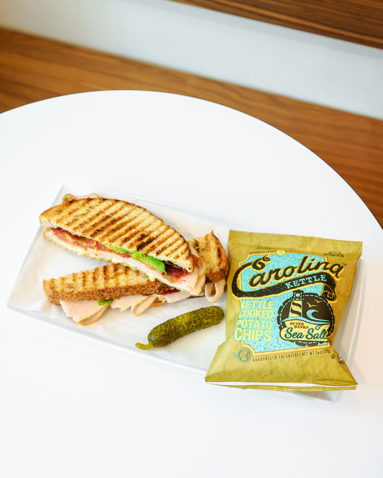 Raleigh NC restaurant food photography of a sandwich and chips