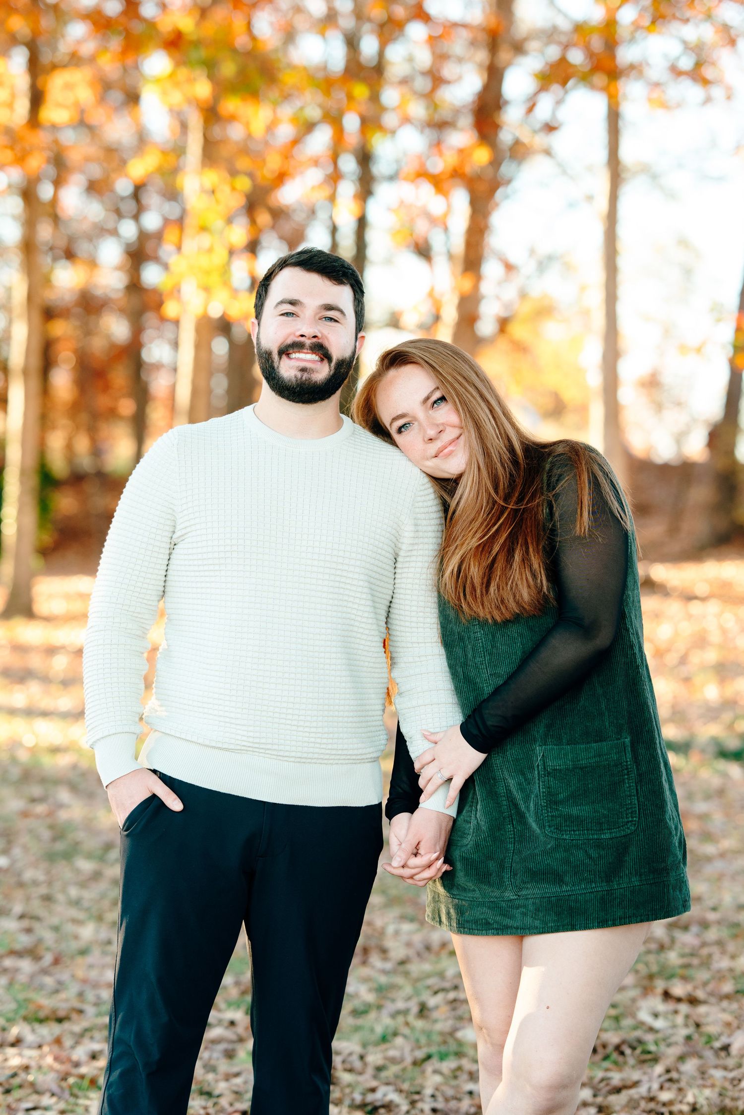 Cozy fall couples photography session in Raleigh NC