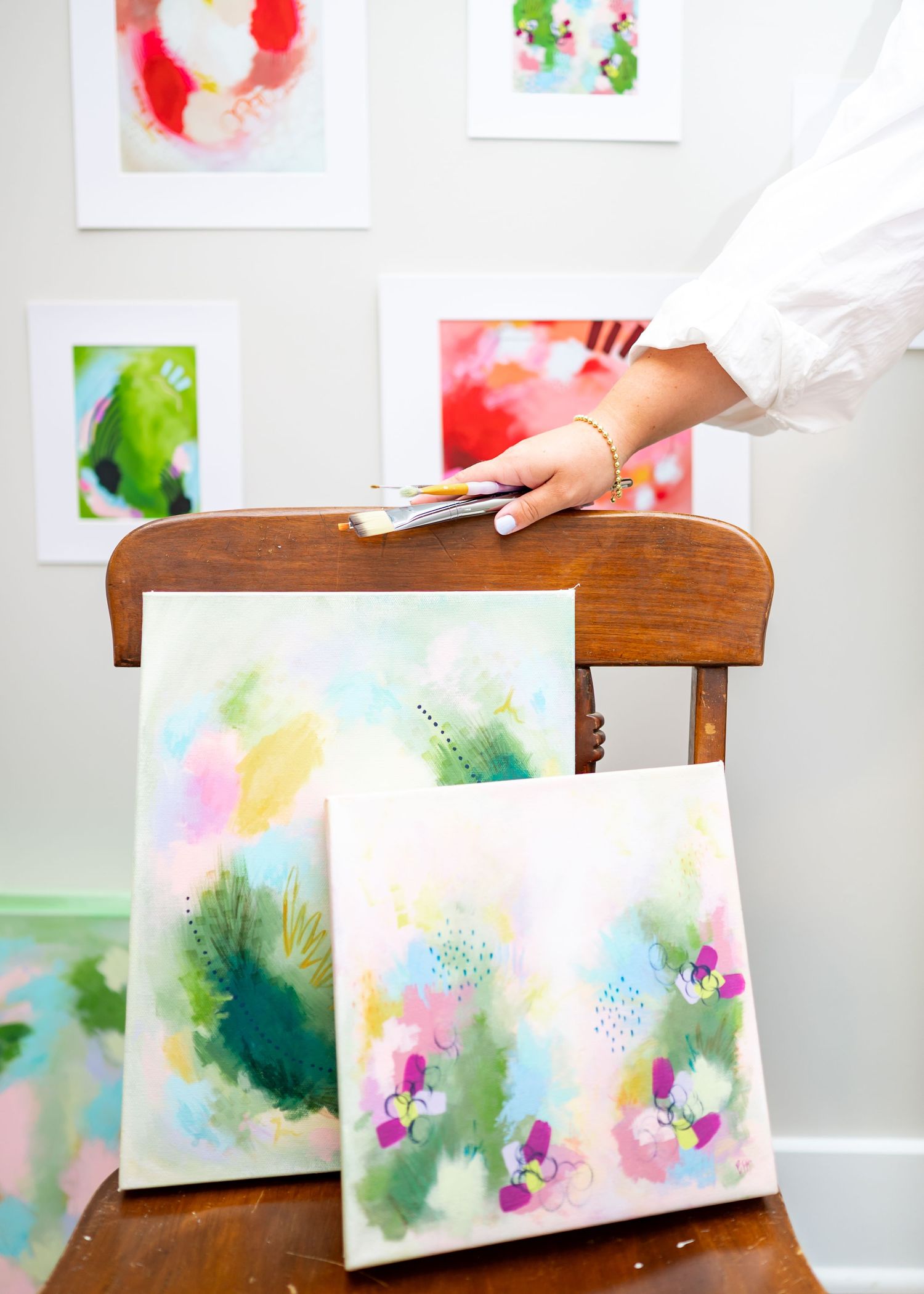 Lifestyle branding session for an artist entrepreneur in Raleigh North Carolina