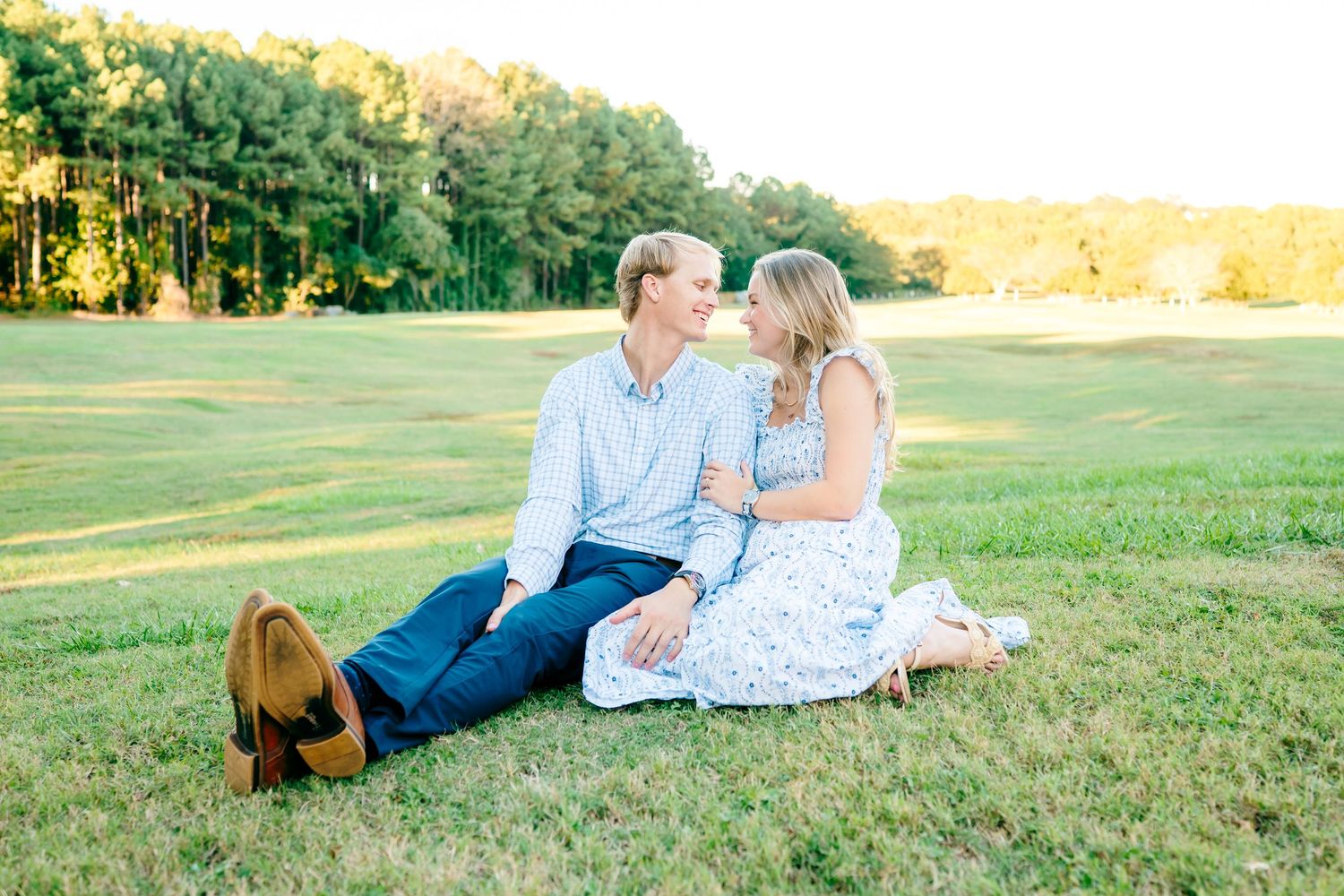 Romantic couples engagement portraits in Raleigh NC