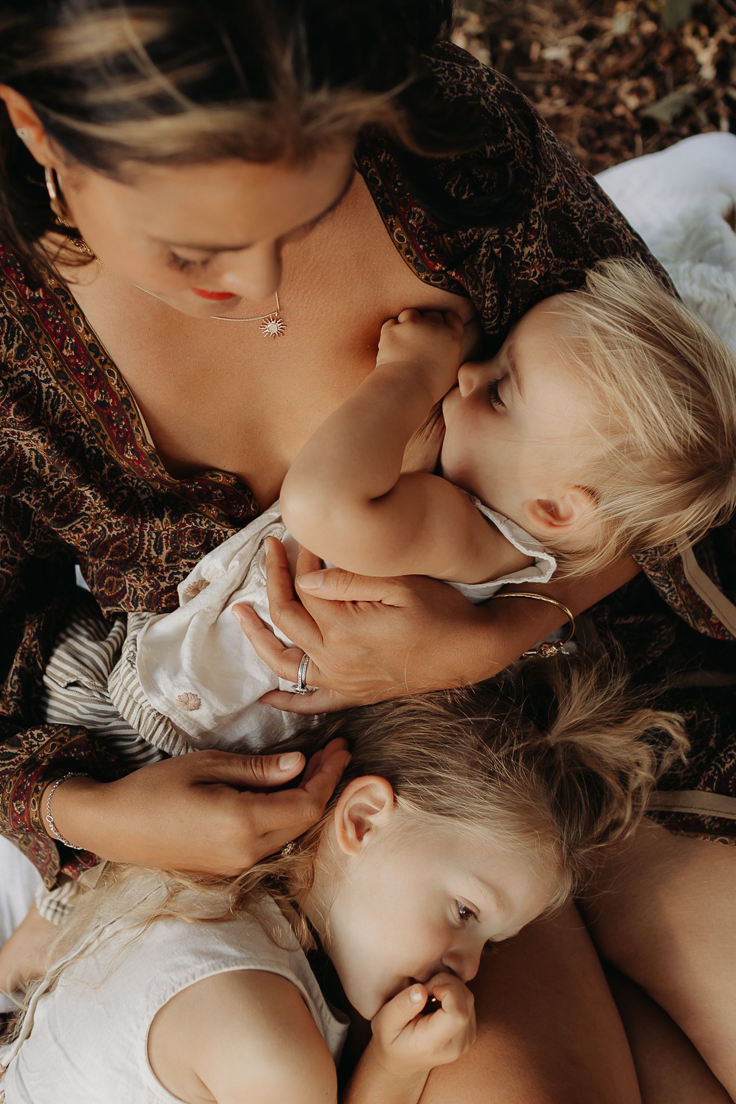 outdoors, natural, real, emotive, golden hour, breastfeeding