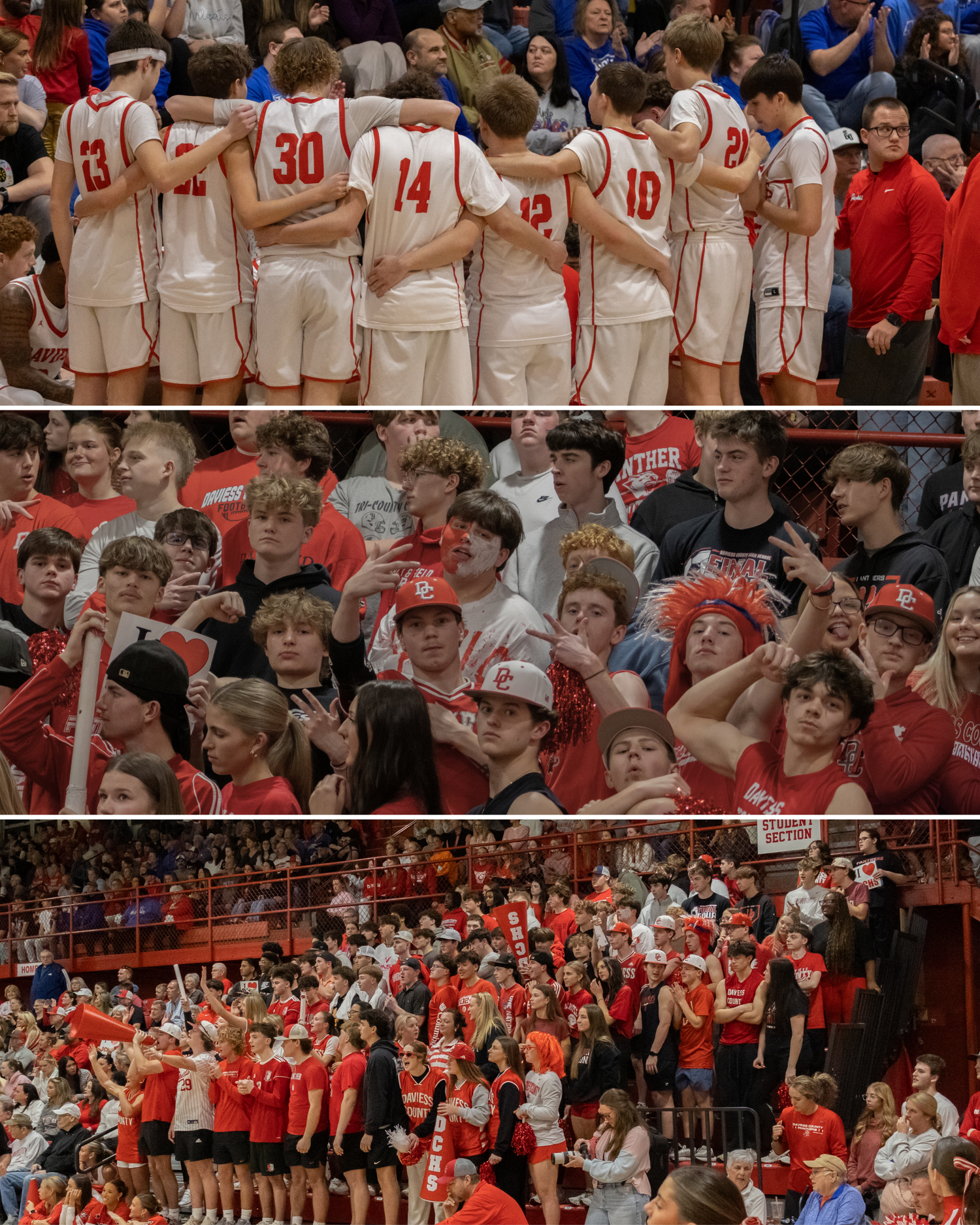 Image grid from a DCHS Basketball game.