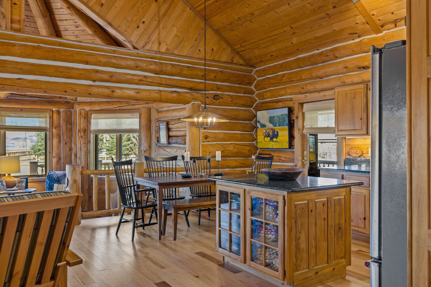 Kitchen in Ennis, Montana luxury home