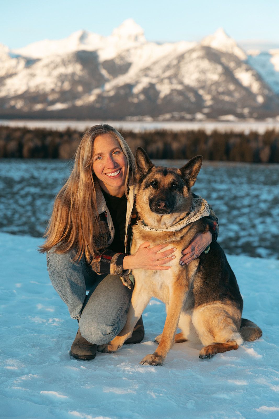 Photographer of Taylor Quinn Creative and her dog in Jackson Hole, Wyoming