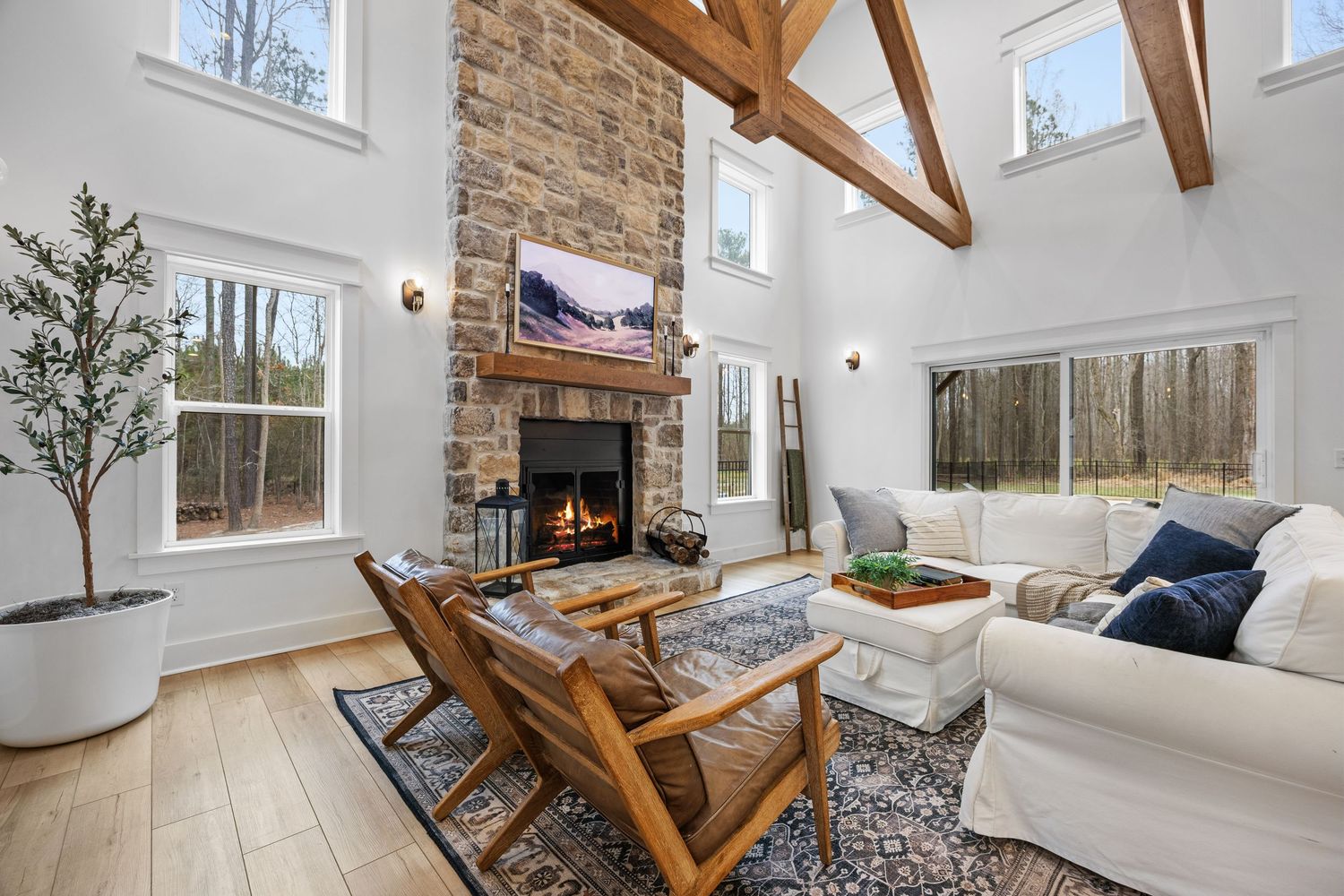 Living room of luxury home in Virginia Beach