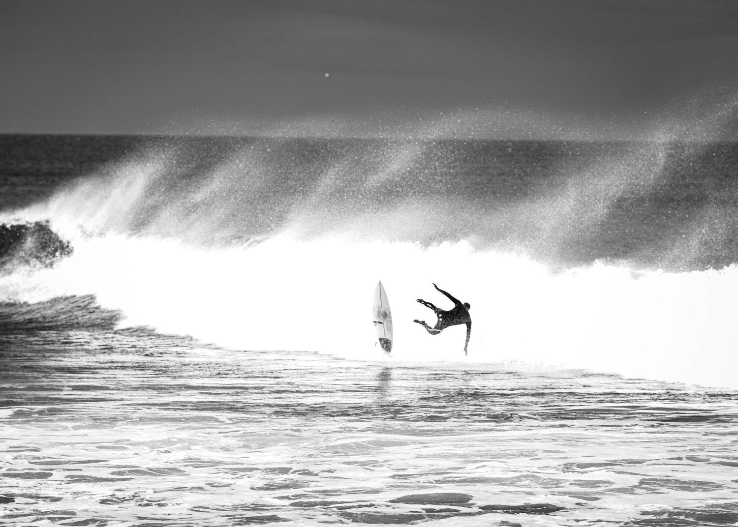 A surfer wiping out at Bells Beach, Torquay, Victoria, Australia.