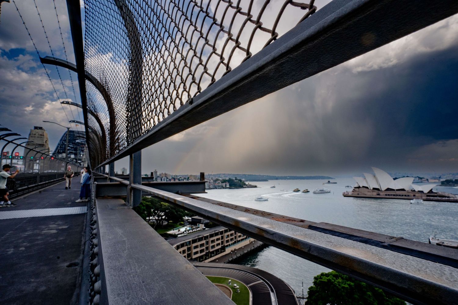 A composition of the Harbour Bridge and Opera House taken in Sydney, Australia.