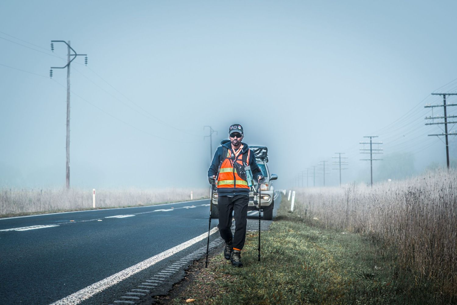 Multiple published capture of Neil Para, a refugee who walked from Ballarat to Sydney to raise awareness of the people like him in limbo.