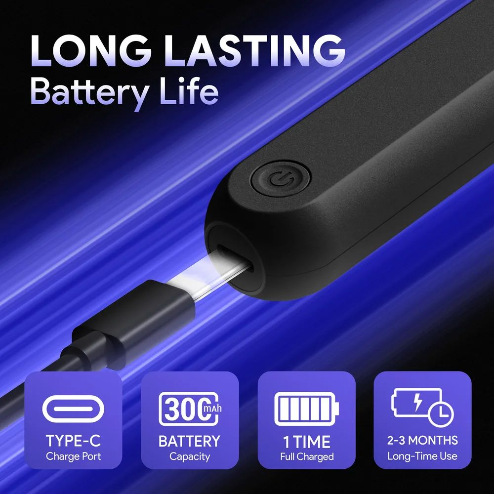 Product features diagram highlighting battery life and charging capabilities of smart fitness device.