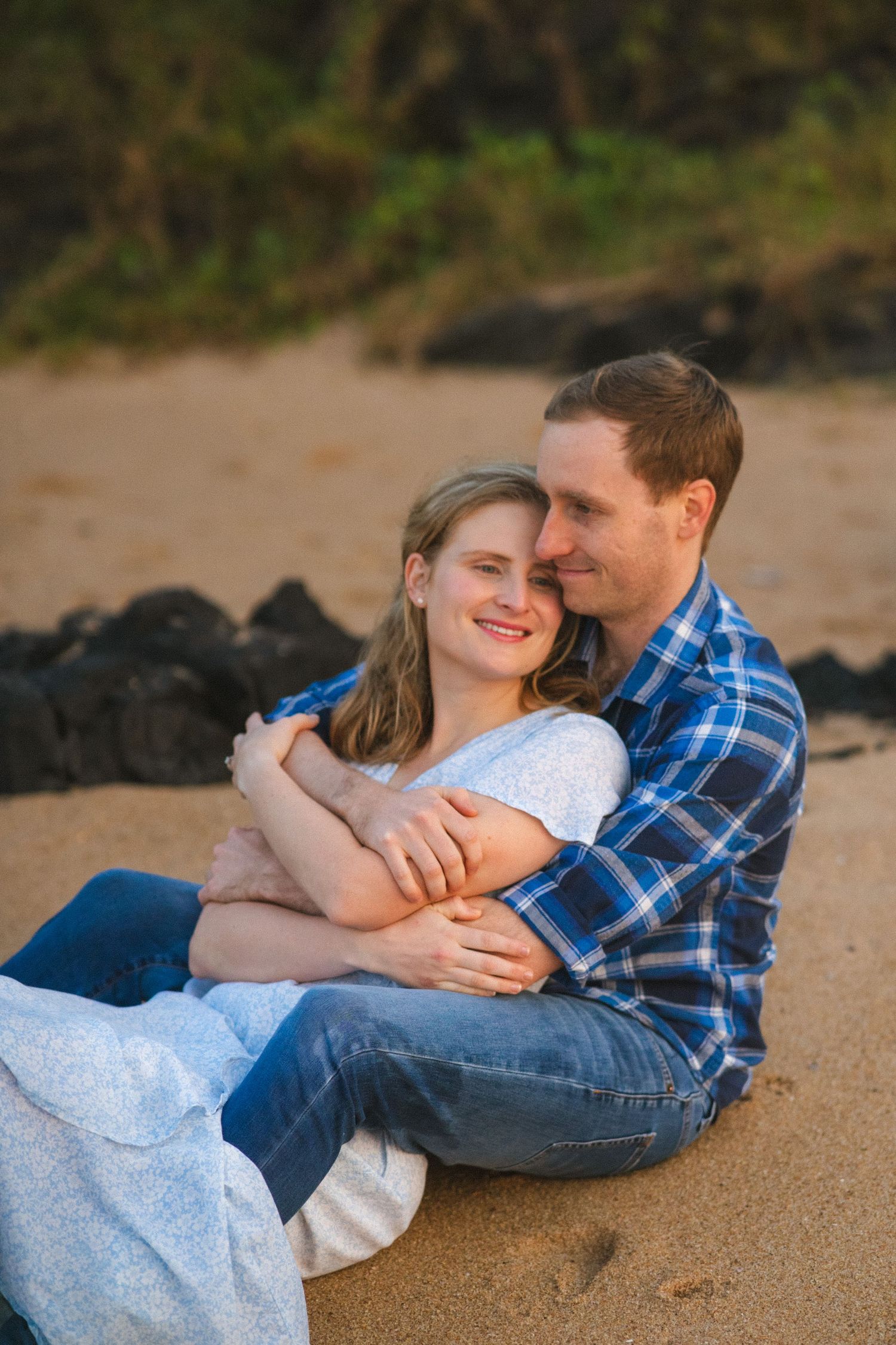A couple on their engagement shoot, photo taken by Jordie Captures