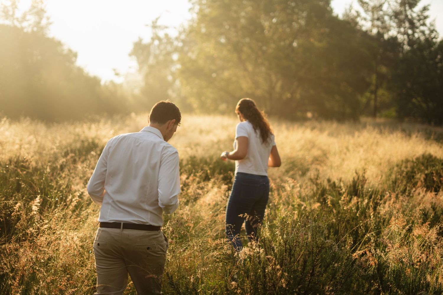 A couple on their engagement shoot, photo taken by Jordie Captures