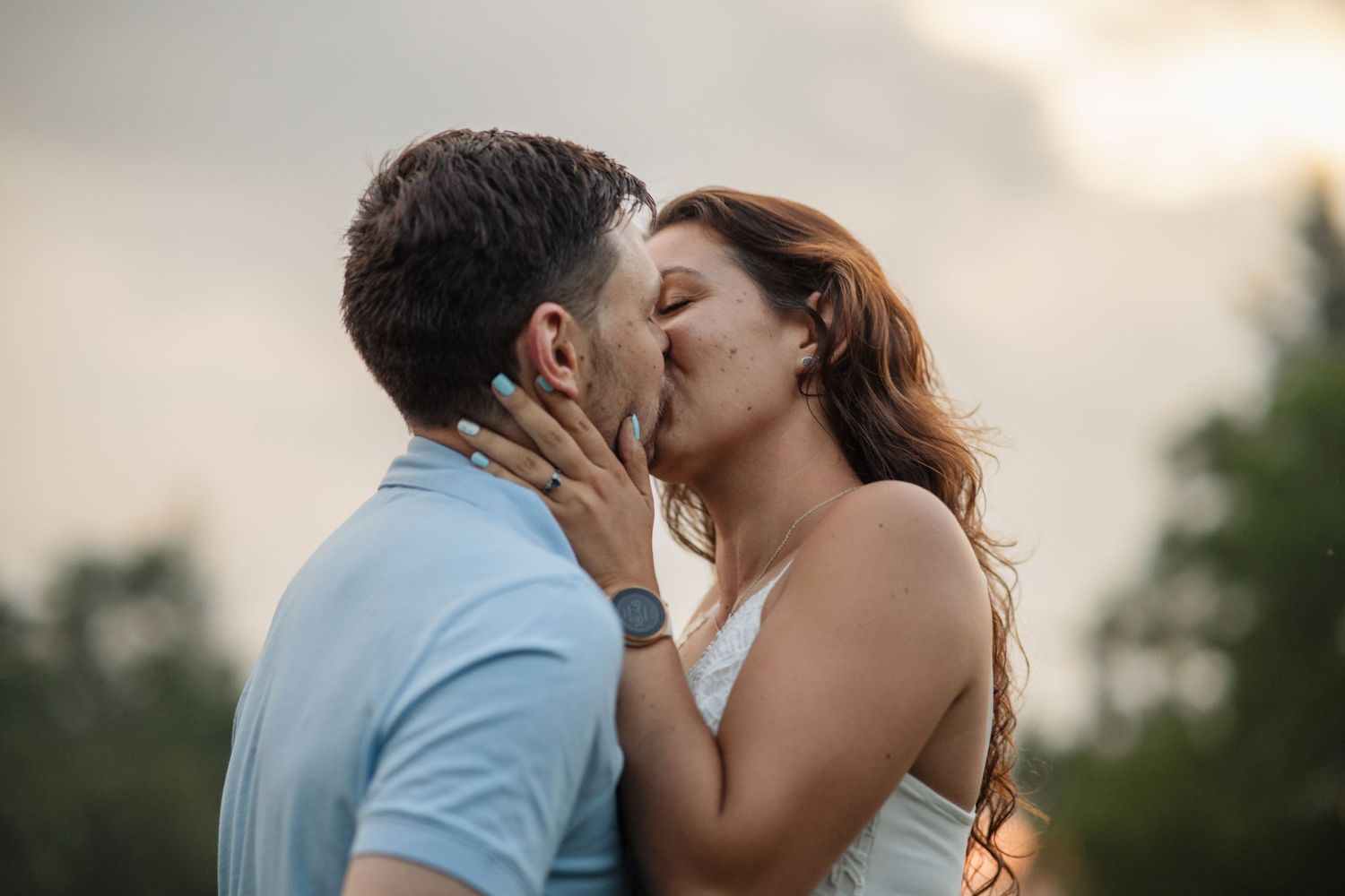 A couple on their engagement shoot, photo taken by Jordie Captures