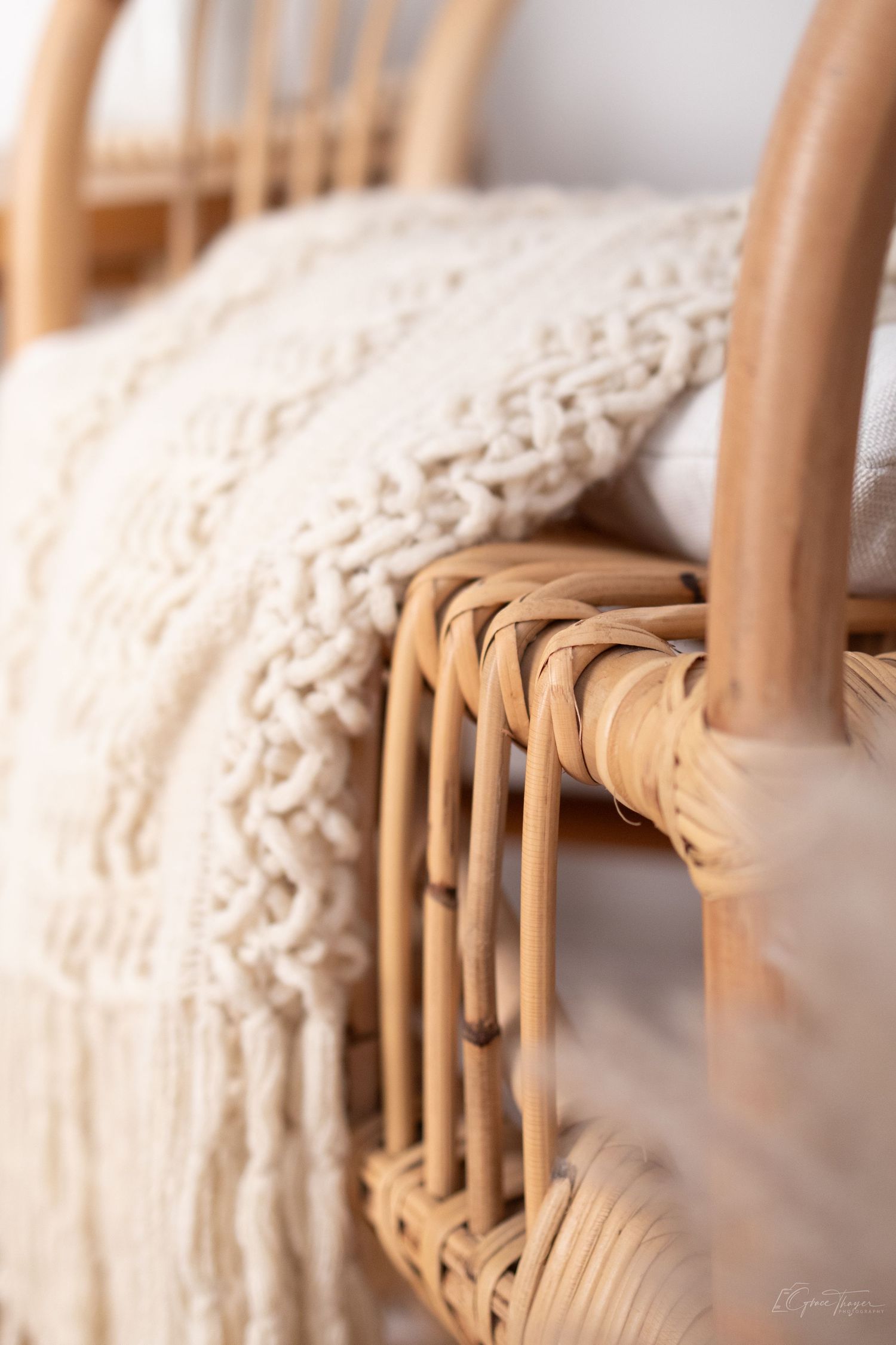 Boho-style home photography studio