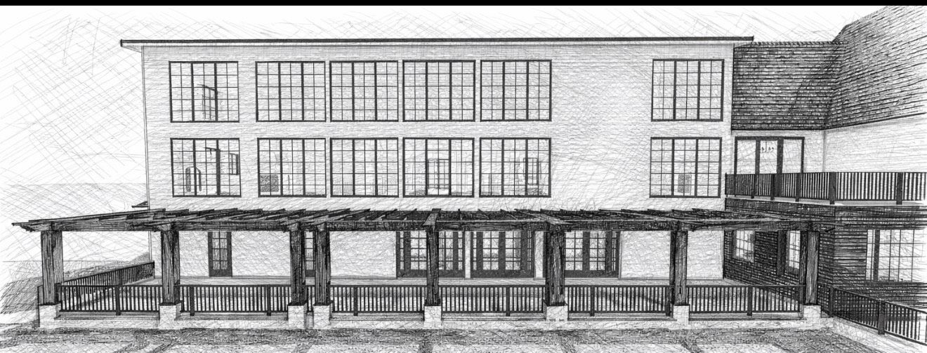 Terrace and Ballroom View Sketch