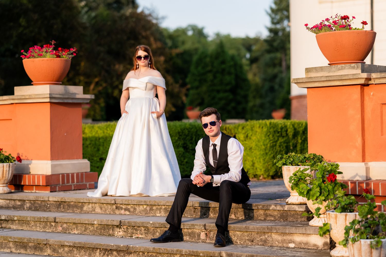 Sesja ślubna na luzie w plenerze, fotograf ślubny Baranów Sandomierski