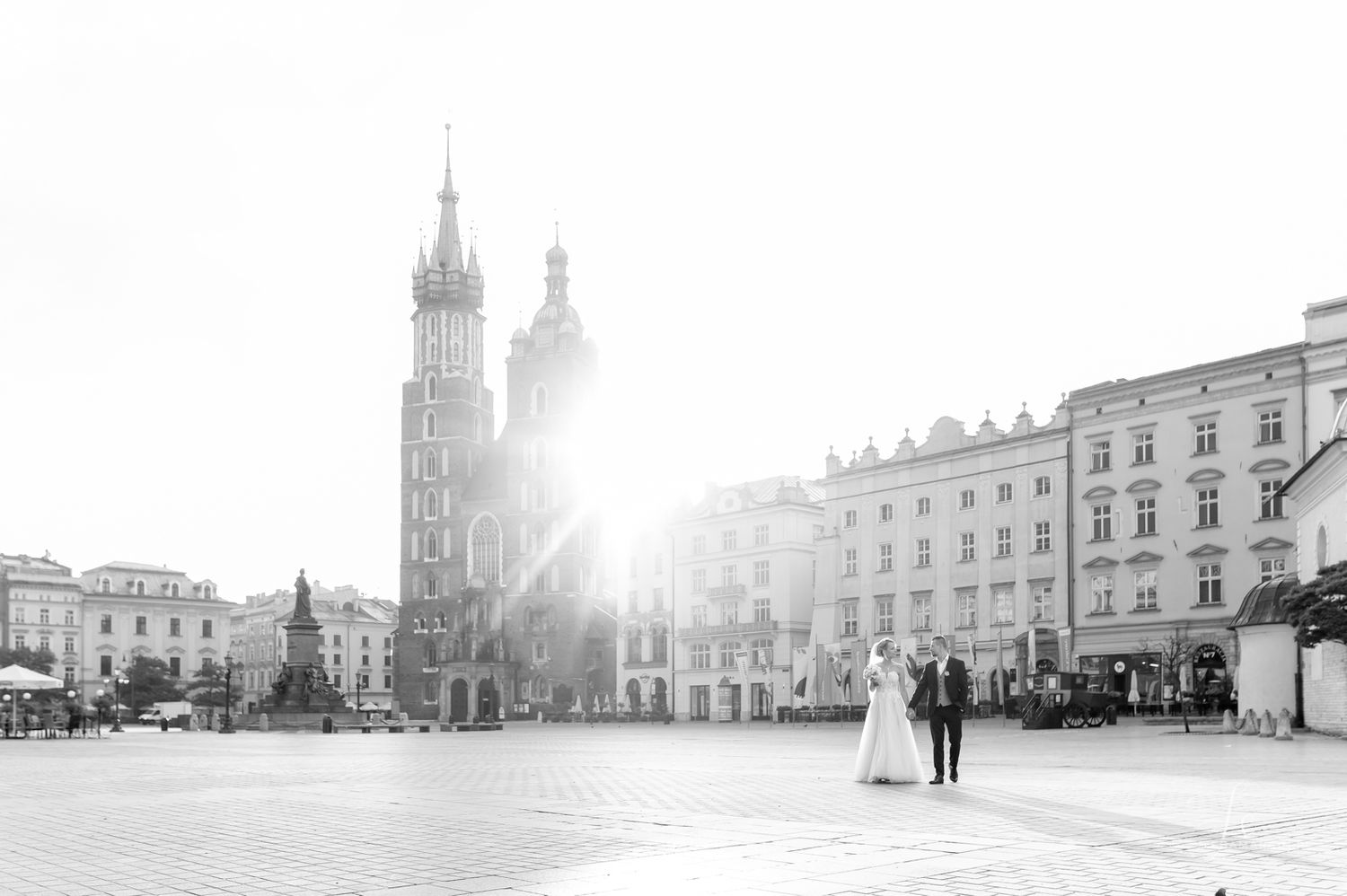 Plener ślubny o wschodzie słońca w Krakowie, fotograf ślubny Kraków