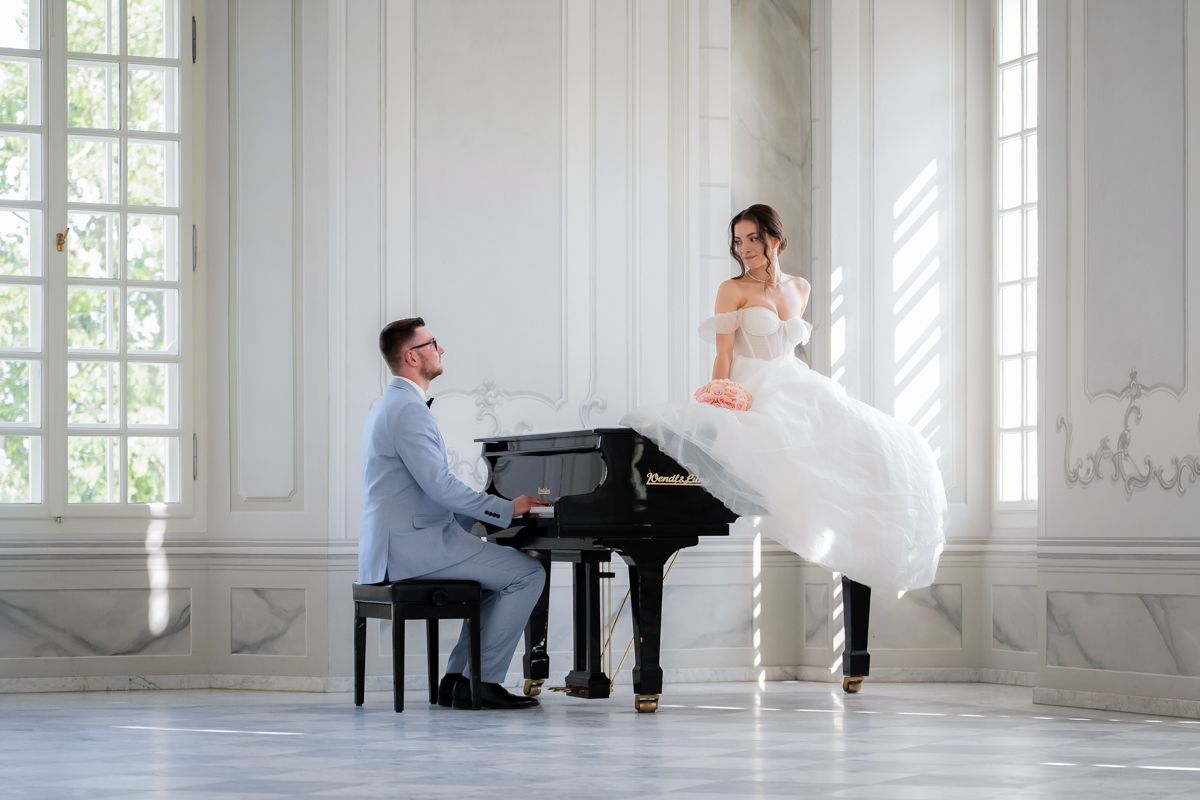 Plenerowa sesja ślubna w stylu glamour, fotograf ślubny Staszów