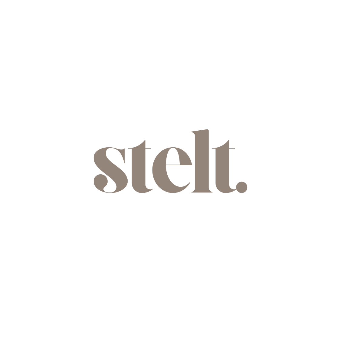 Simple text-based branding for Stelt in elegant typography.