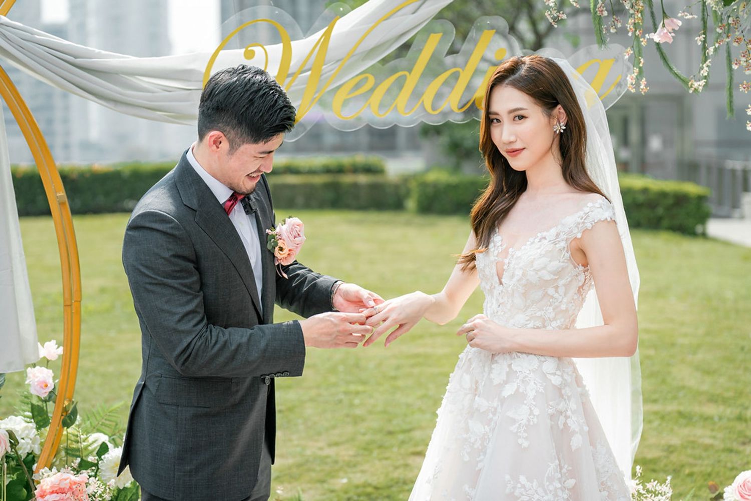 台北萬豪酒店戶外證婚攝影，高級質感婚禮紀錄，LOOK Photography