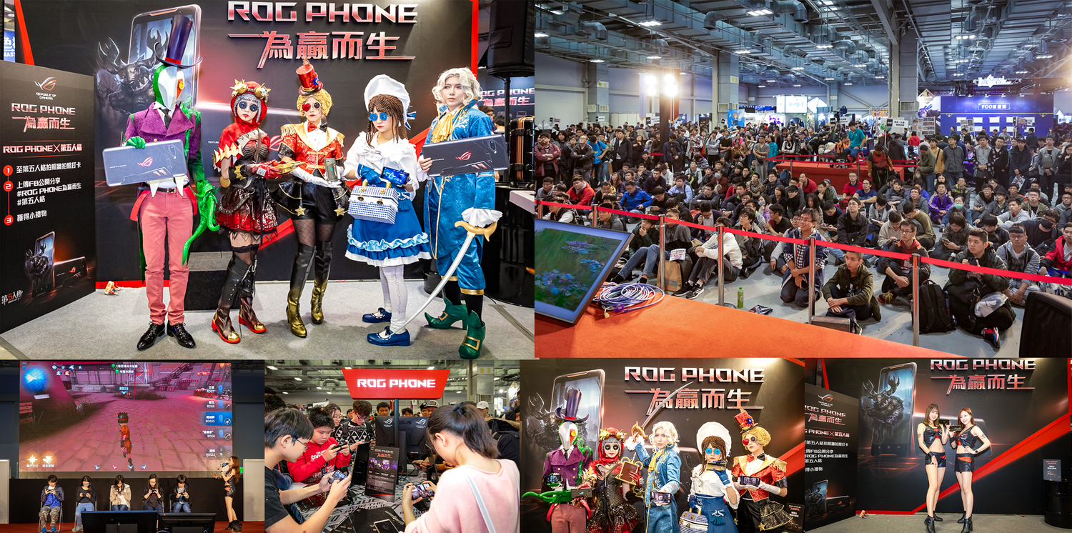 Gaming convention featuring cosplay performances and large audience gatherings.