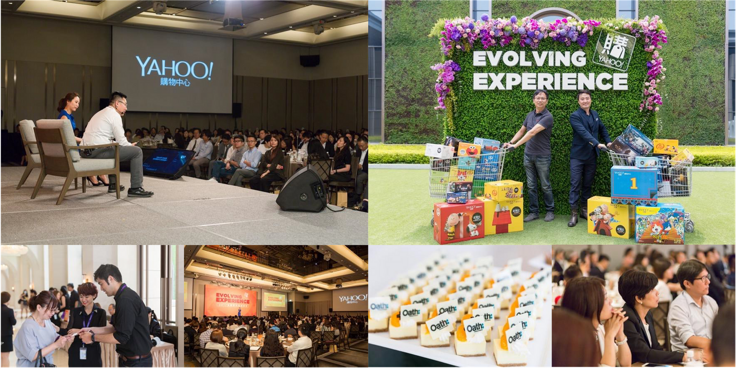 Business presentation in Yahoo office and outdoor brand activation event with refreshments.