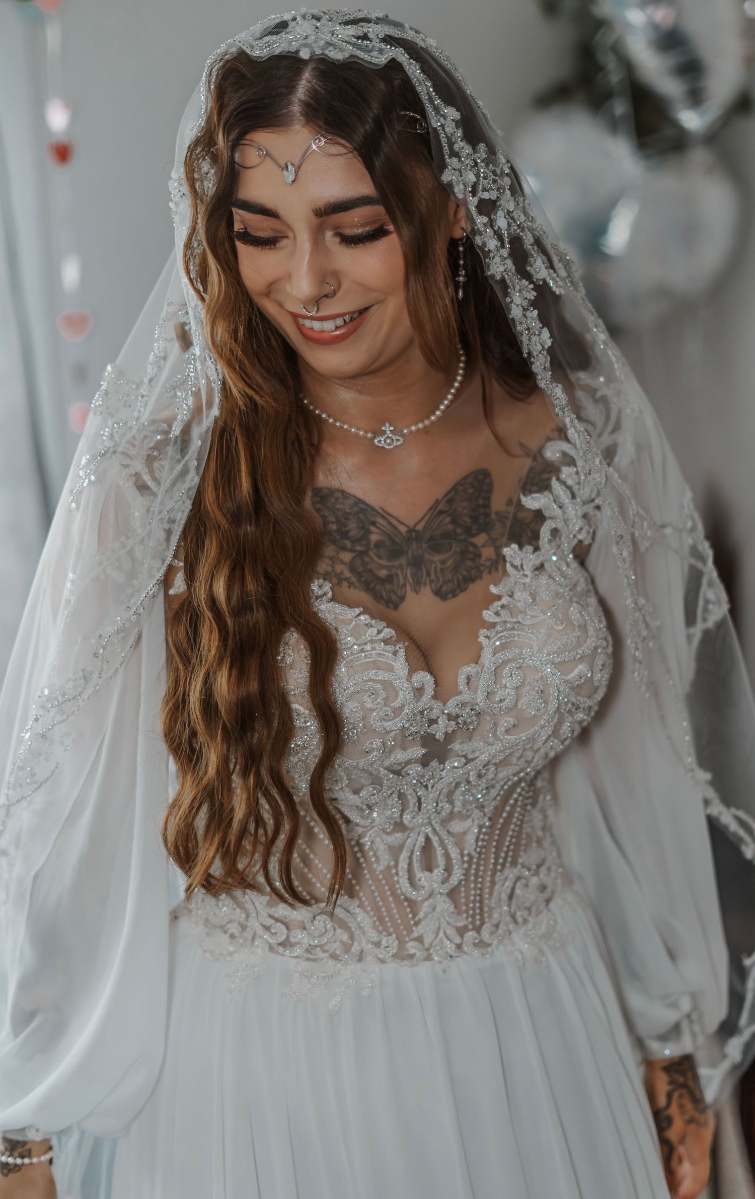 Bride on the morning of her wedding in hornsea, taken by A wedding photographer in East Yorkshire
