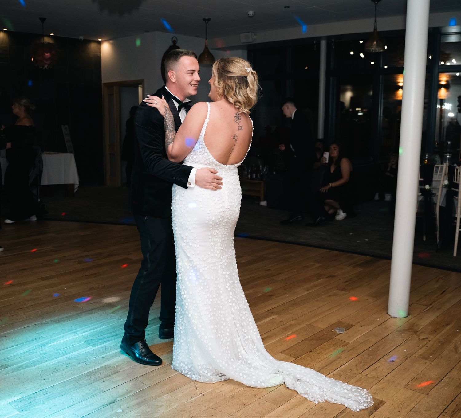 Bride and groom first dance at Lazaat Hotel in Hull, Captured by a documentary east Yorkshire photographer