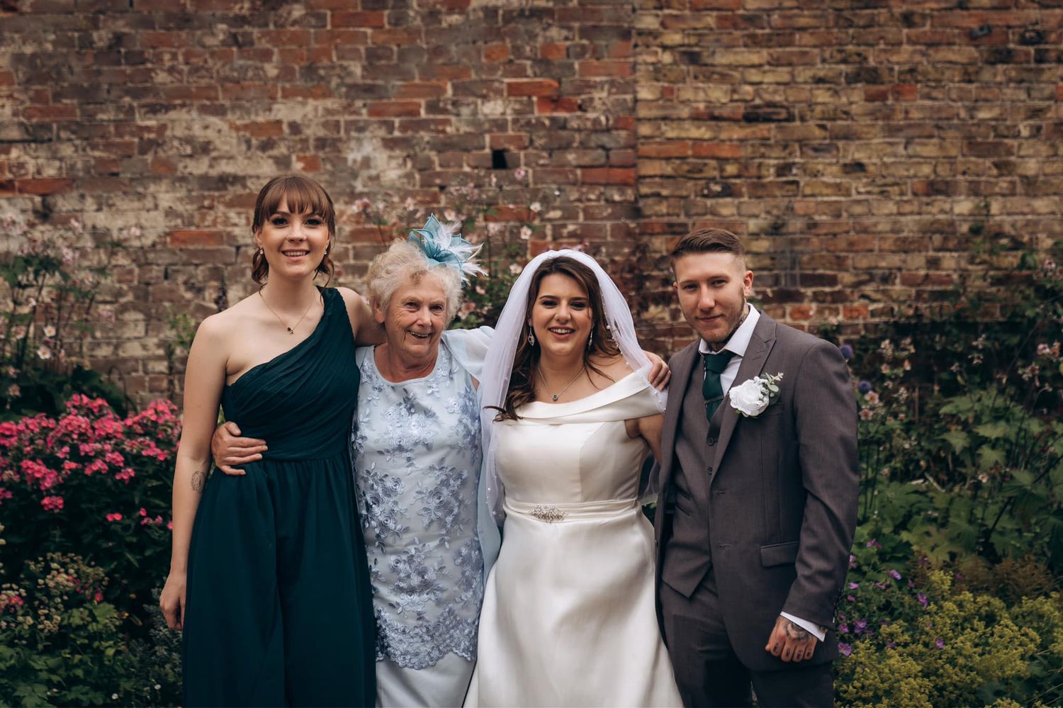 My cousin who flew all the way from Australia for my wedding! My grandma & Brother too.
