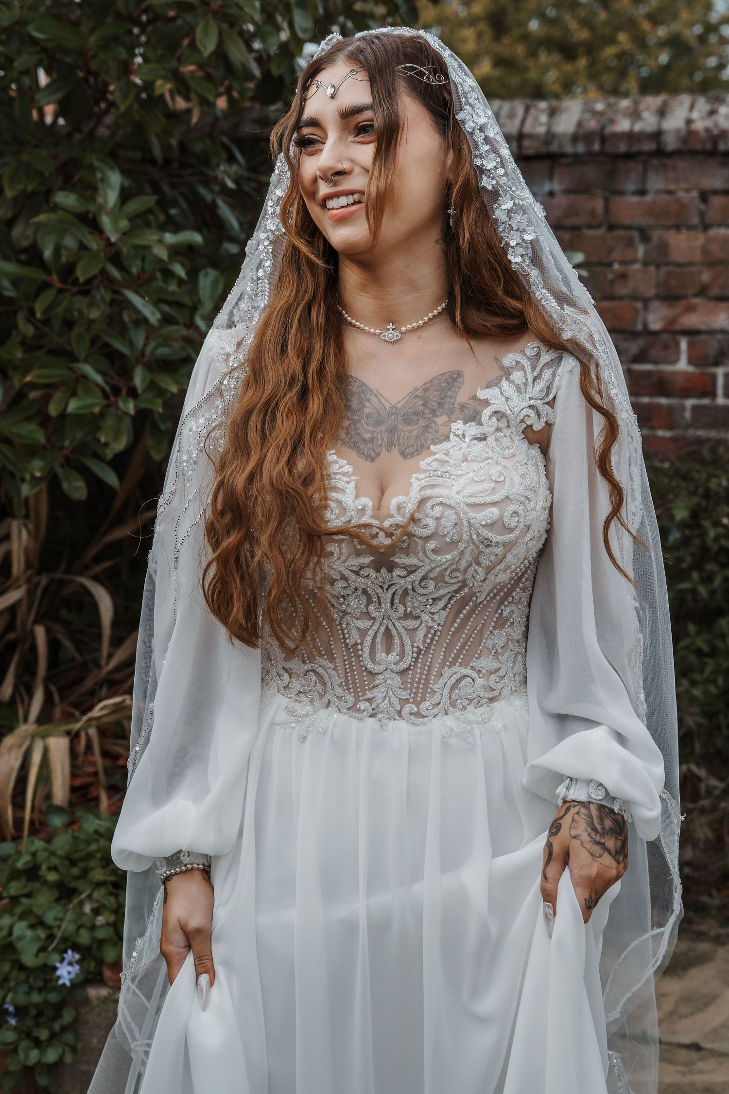 Bride on the morning of her wedding in hornsea, taken by A wedding photographer in East Yorkshire