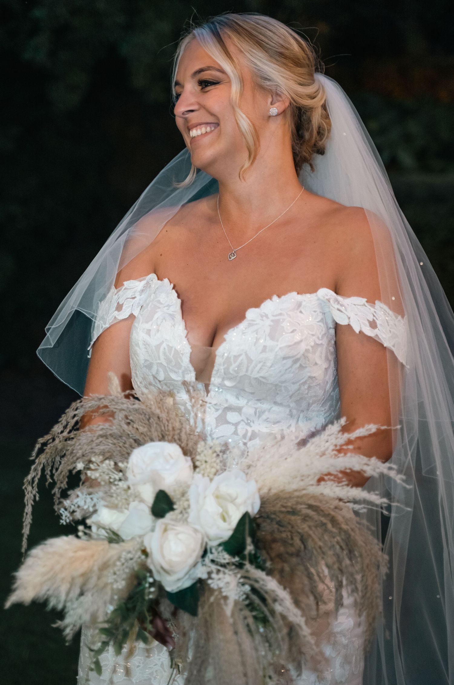 Bride smiling at The triton Inn, Brantingham in Brough