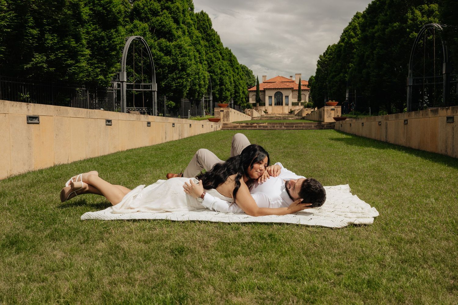 Italy inspired wedding. Engagement session in nature inspired by love and weddings. Philbrook museum of art in tulsa, oklahoma. bride to be.