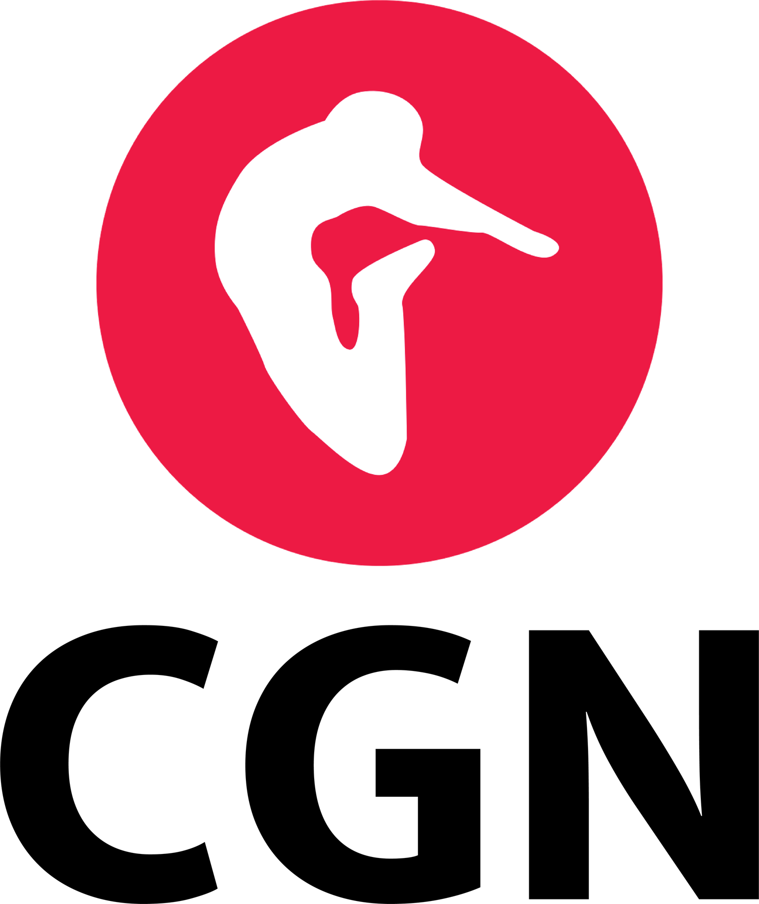 Red circular logo featuring a silhouette of a skateboarder performing a jump trick above the letters CGN in black type.