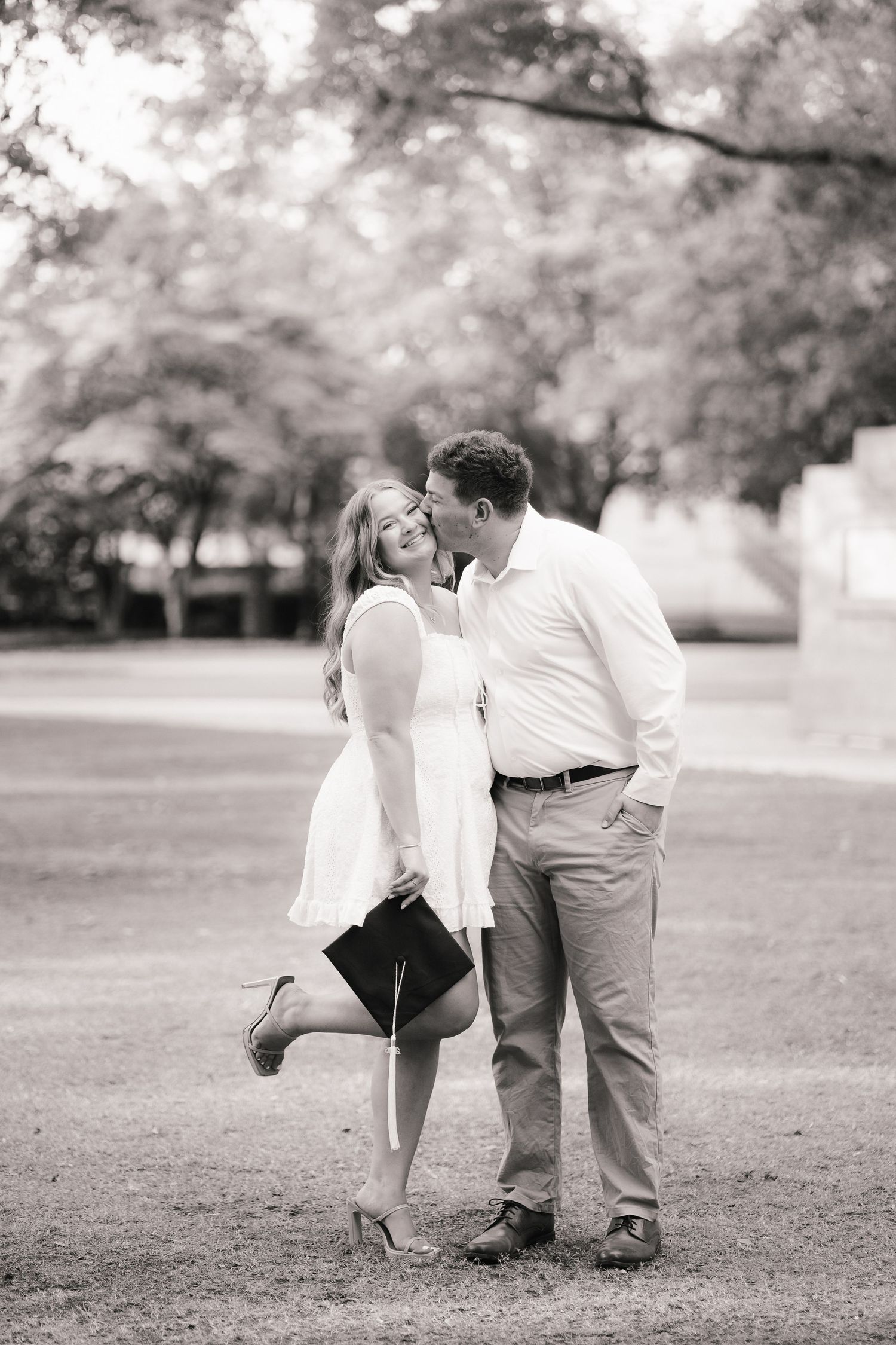 couple graduation photo at the university of South Carolina