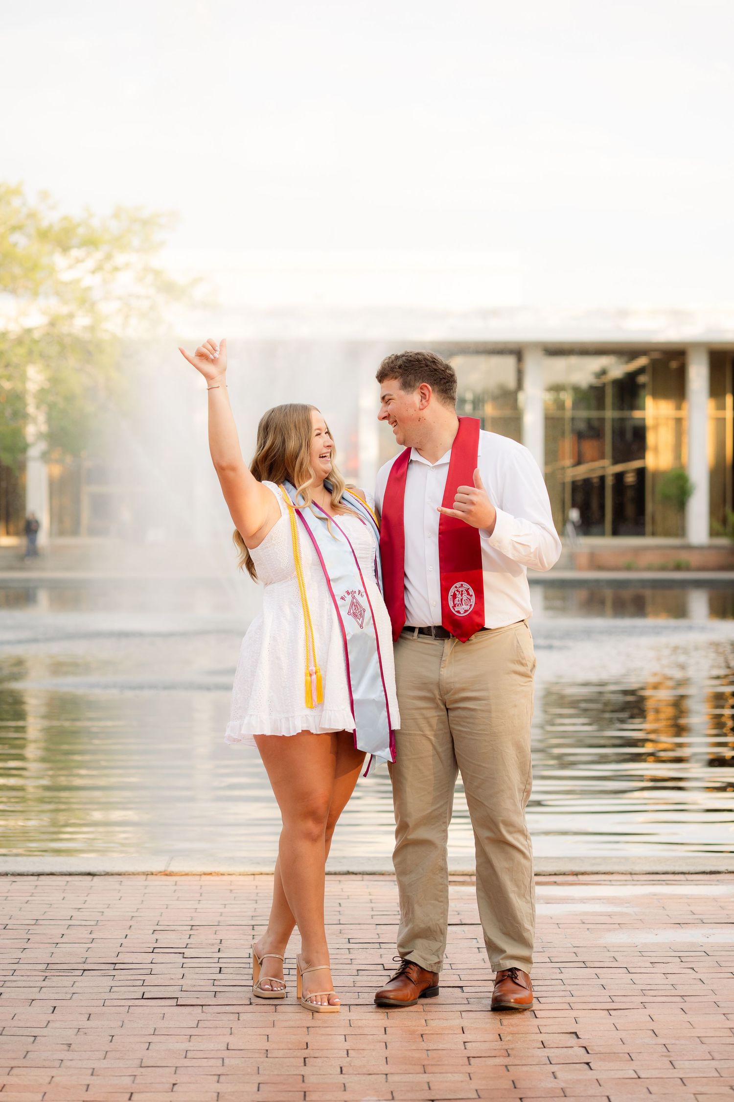 couple graduation photo at the university of South Carolina