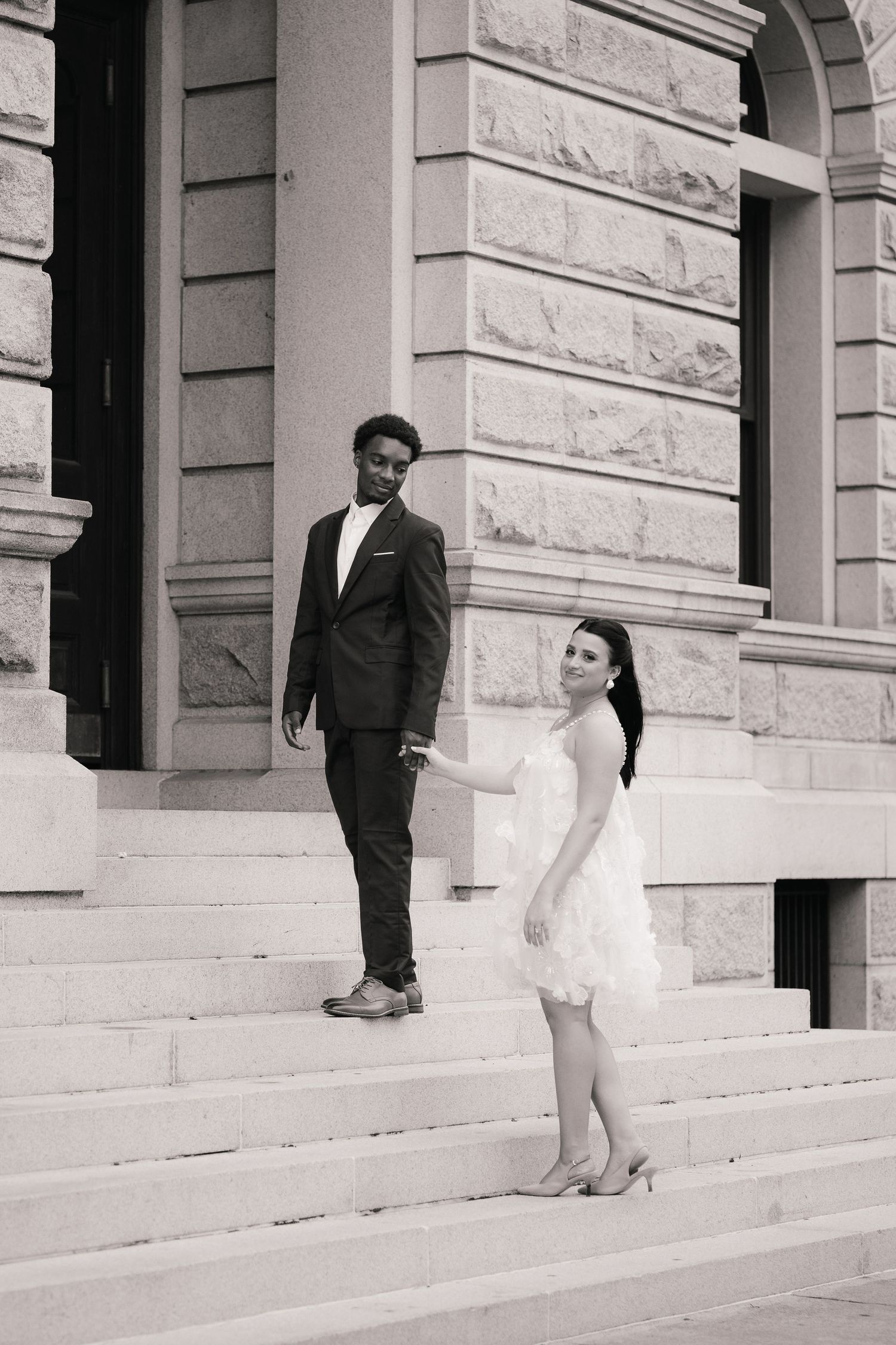couple photos in downtown Charleston