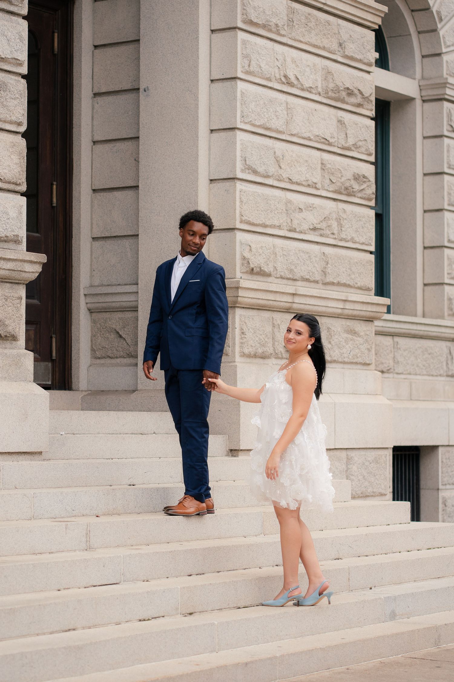 couple photos in downtown Charleston