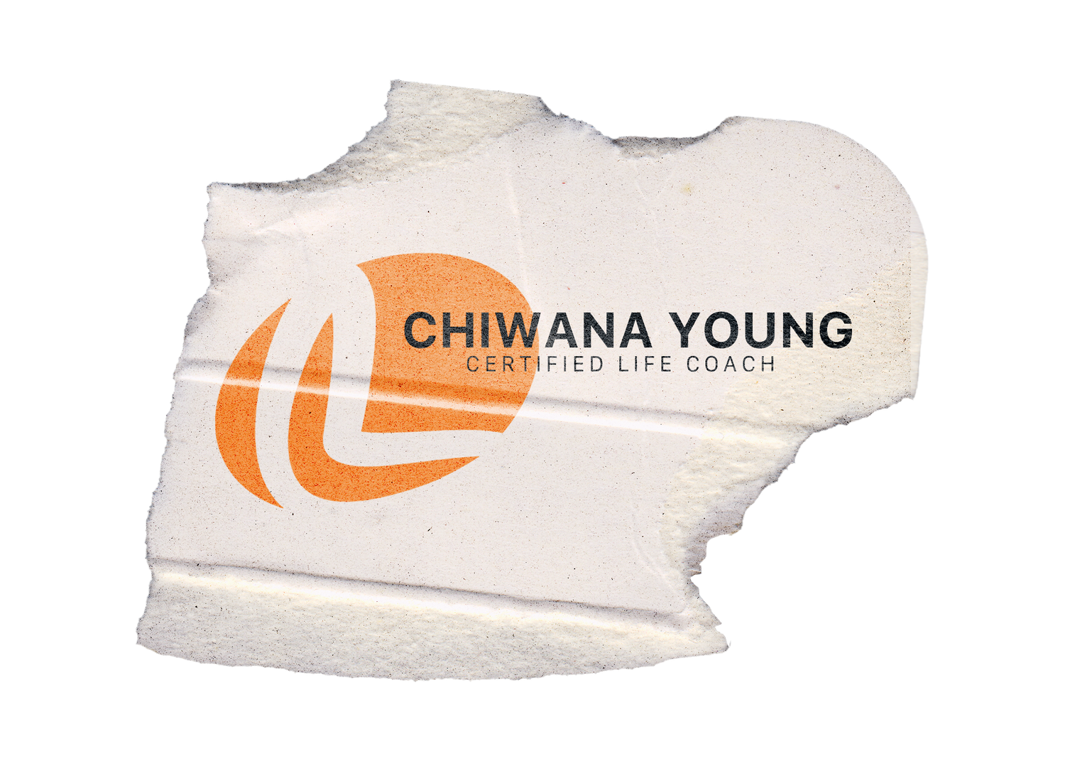Portrava CS Orange and gray logo design for Chiwana Young Life Coach with abstract geometric elements.