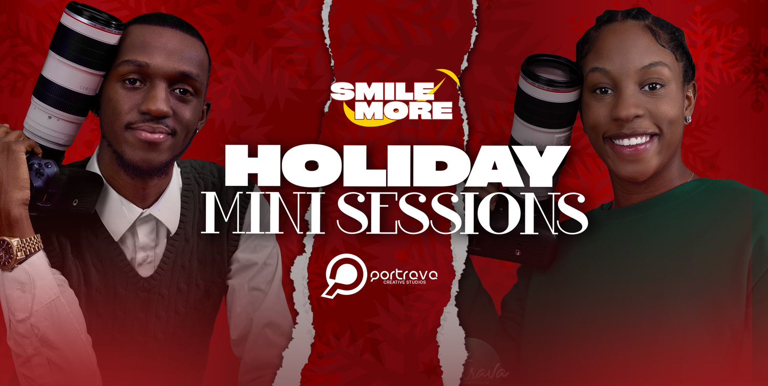 Red holiday-themed promotional banner featuring performers against a festive background with text overlays.