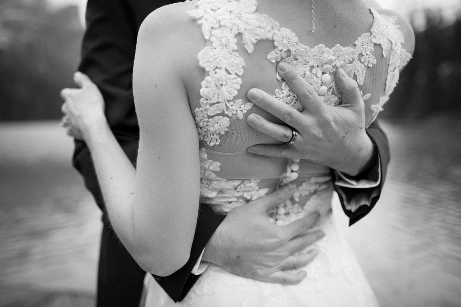 Black and white photo series showing a couple dancing at their wedding reception. Emerald Lake Lodge, Field BC