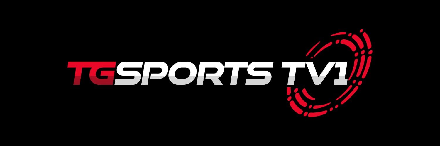 TG Sports TV logo in red and black with signal waves design.