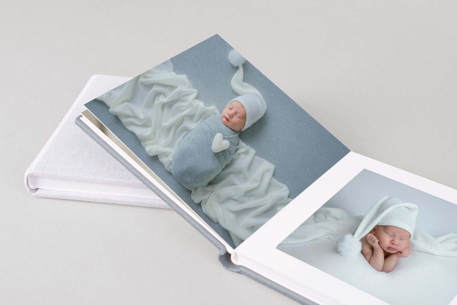 Pair of home slippers in soft aqua color lying on white surface, shown from multiple angles in sequence.