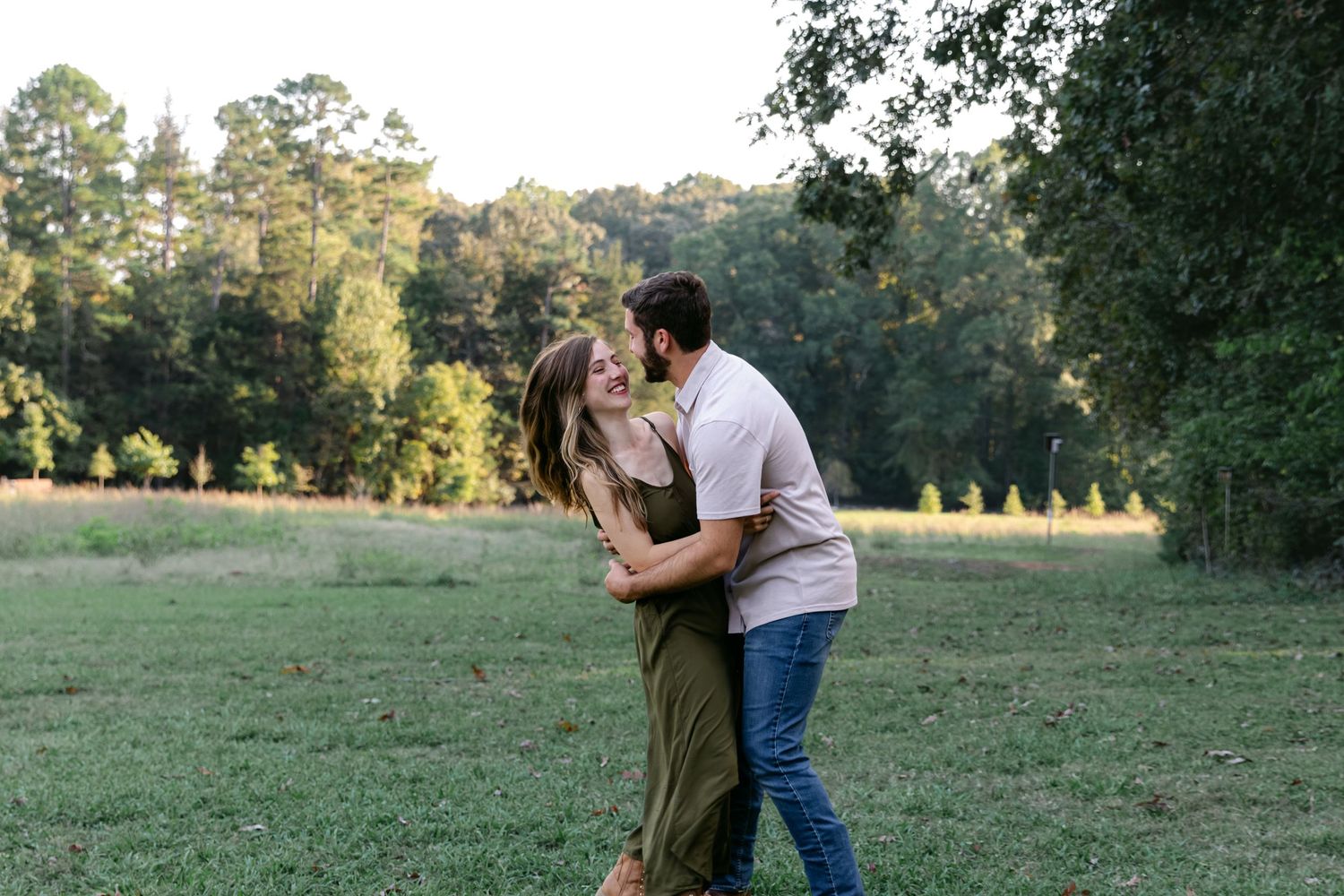 Couples golden hour session in Mooresville, NC.