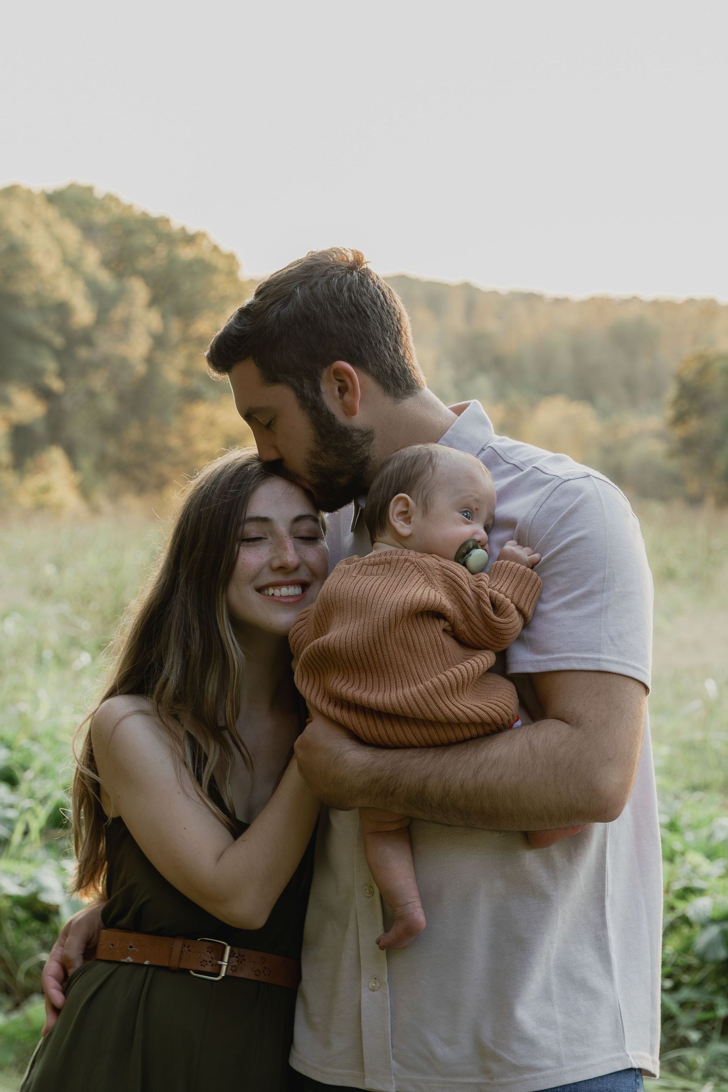 A sweet golden hour family session in Mooresville, NC.