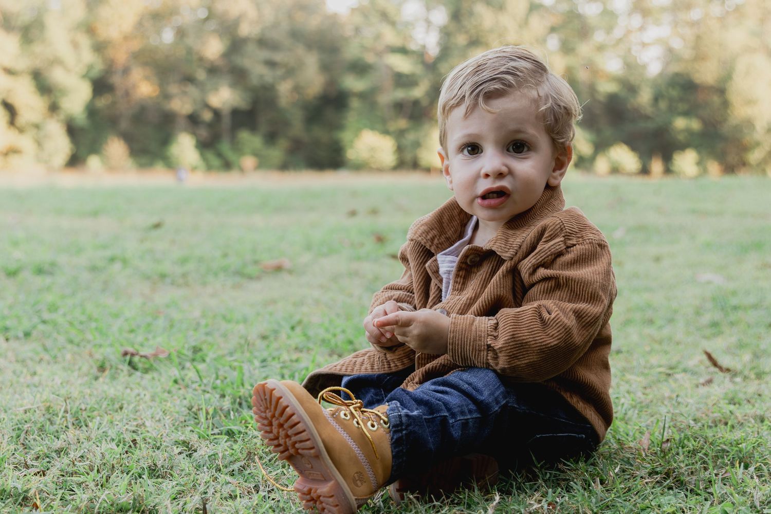 Golden hour family session in Mooresville, NC.