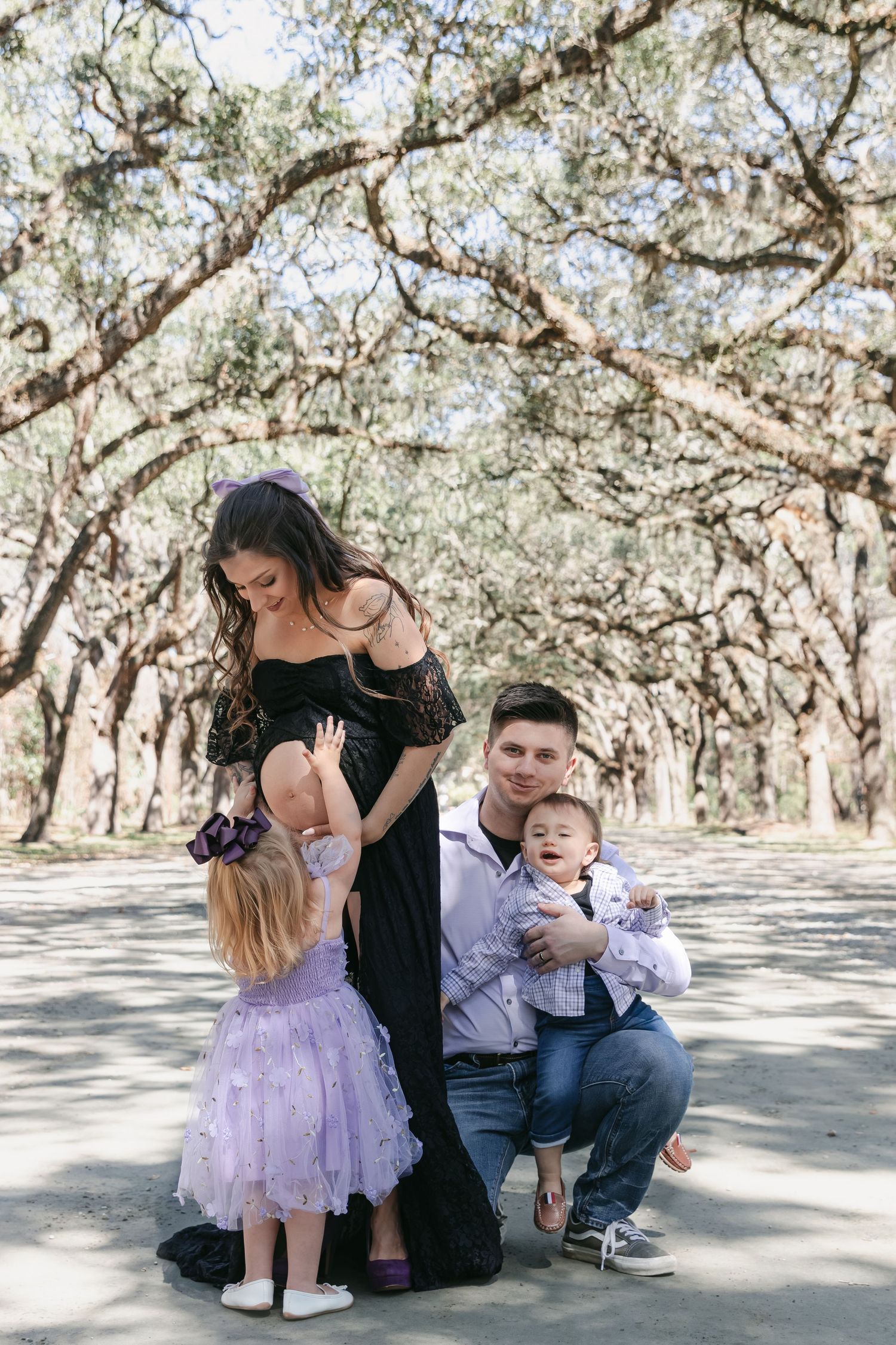 Maternity session at Wormsloe Plantation, Savannah GA.