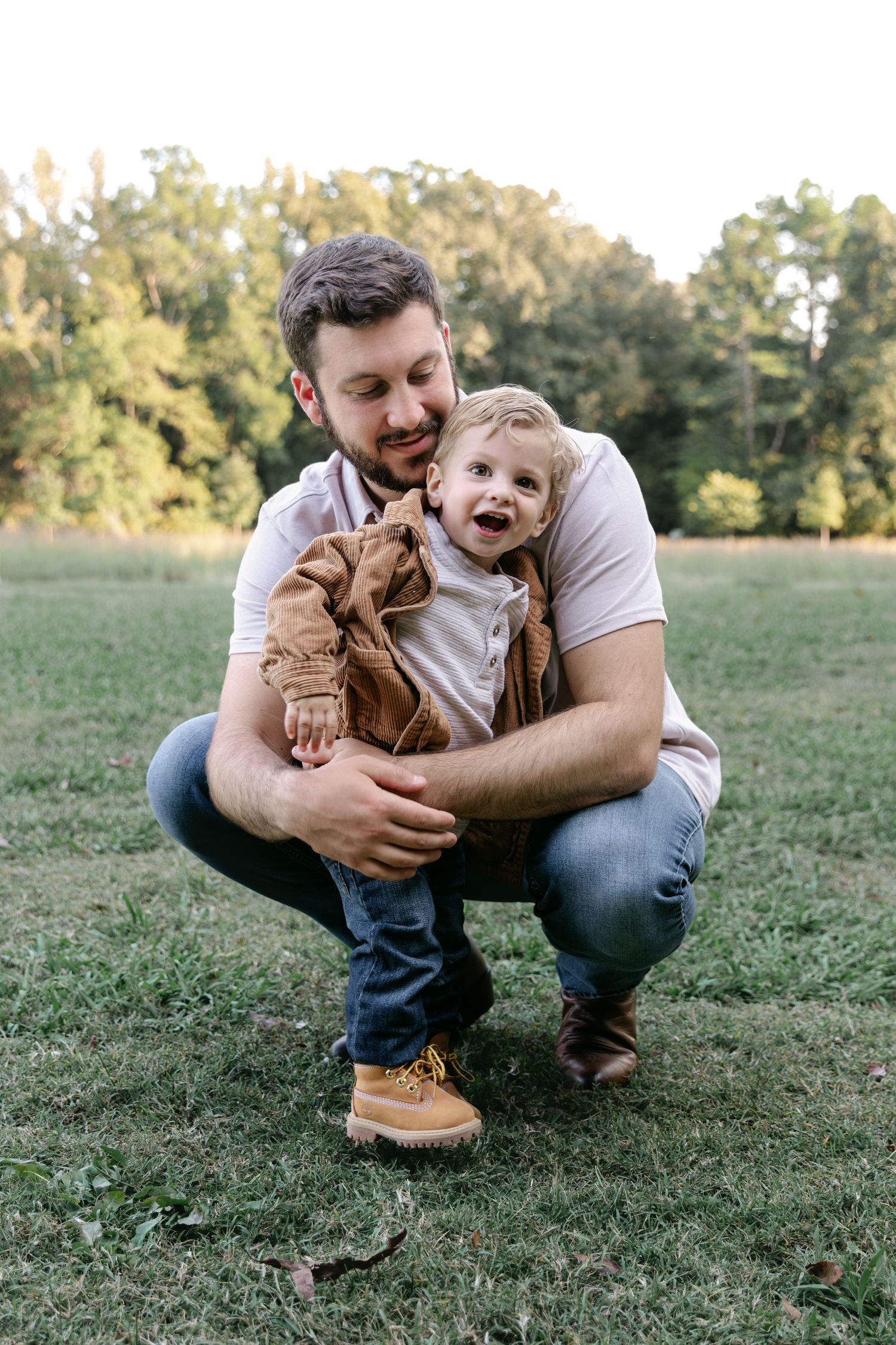 Golden hour family session in Mooresville, NC.