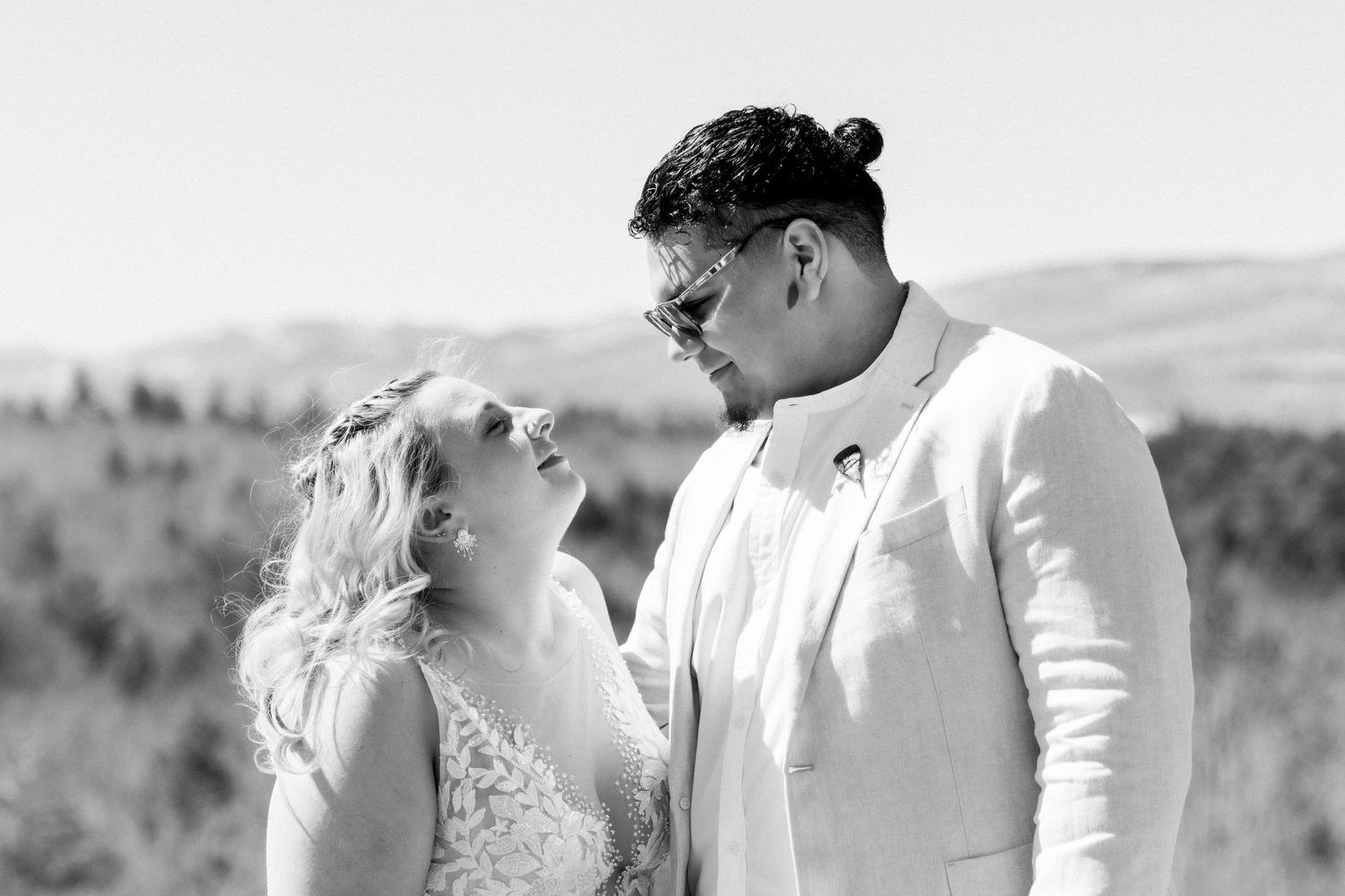 Intimate wedding in the mountains of Maine.