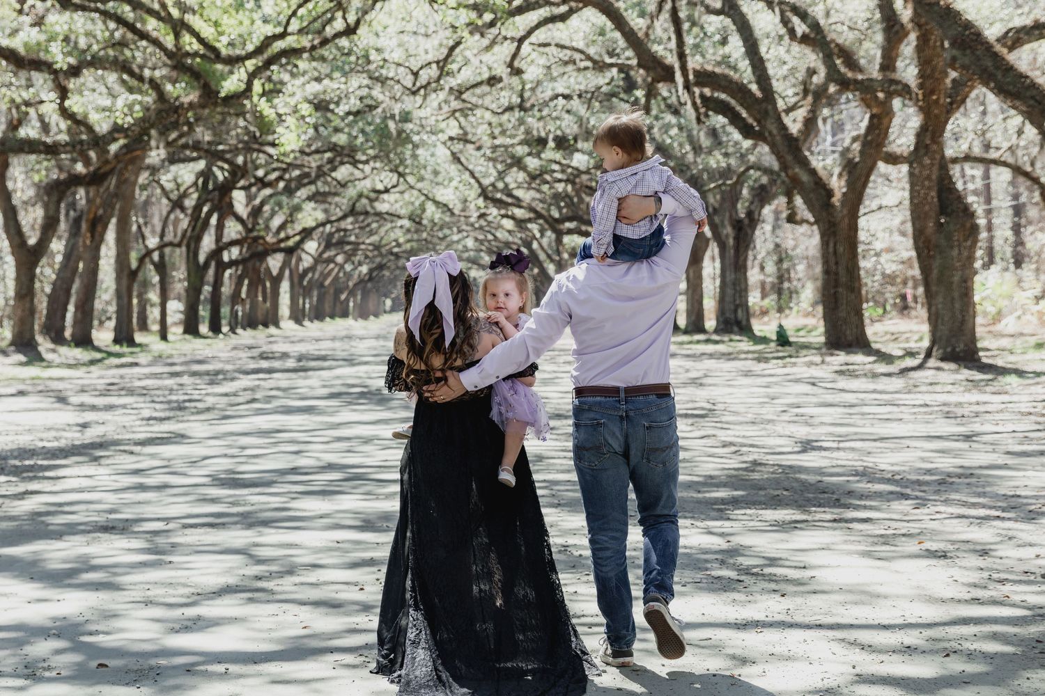Maternity session at Wormsloe Plantation in Savannah, GA.
