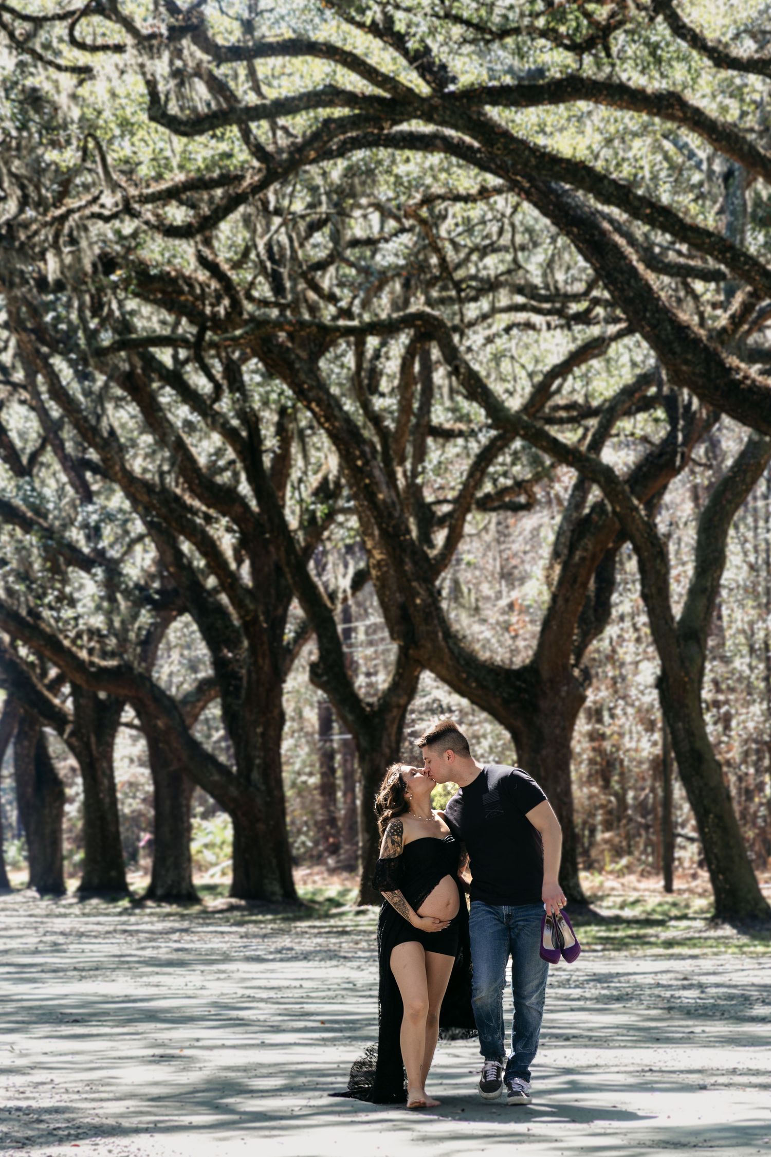 Maternity session at Wormsloe Plantation in Savannah, GA.